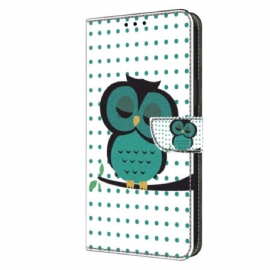 Kožený Kryt Xiaomi Redmi Note 13 4g Spící Sova