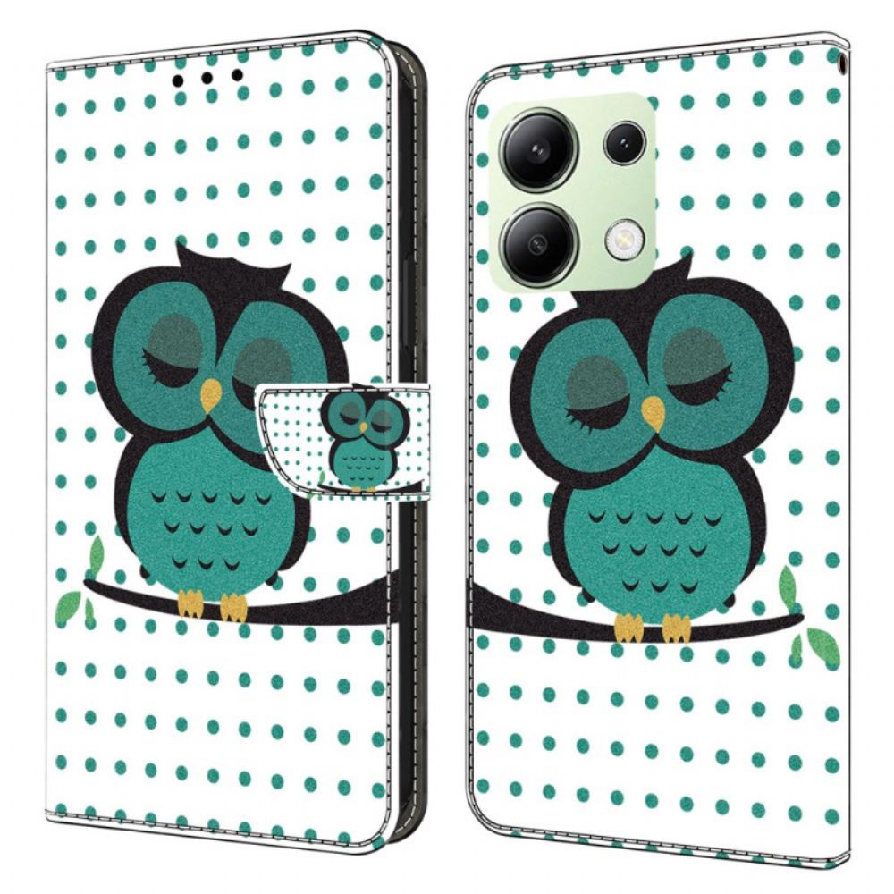 Kožený Kryt Xiaomi Redmi Note 13 4g Spící Sova