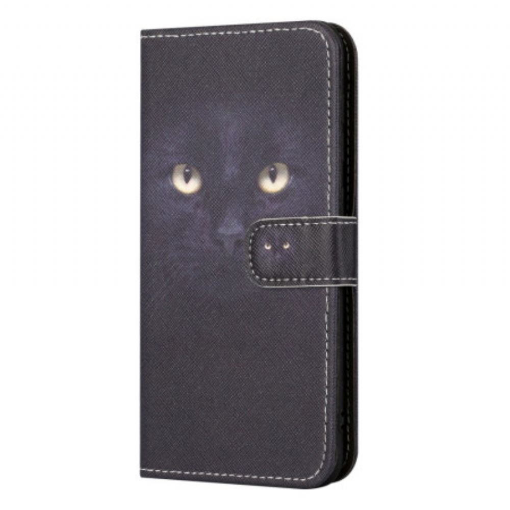 Kožený Kryt Xiaomi Redmi Note 13 4g Strappy Cat Eyes