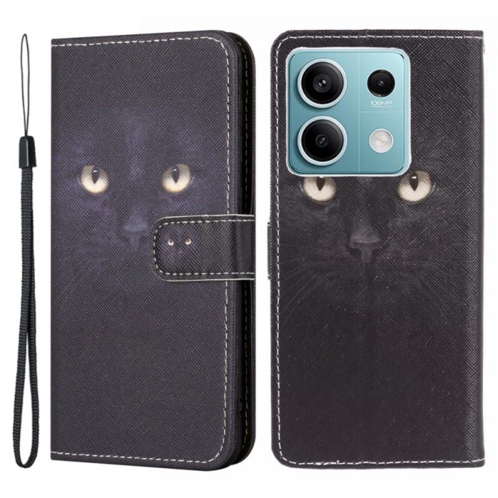 Kožený Kryt Xiaomi Redmi Note 13 4g Strappy Cat Eyes