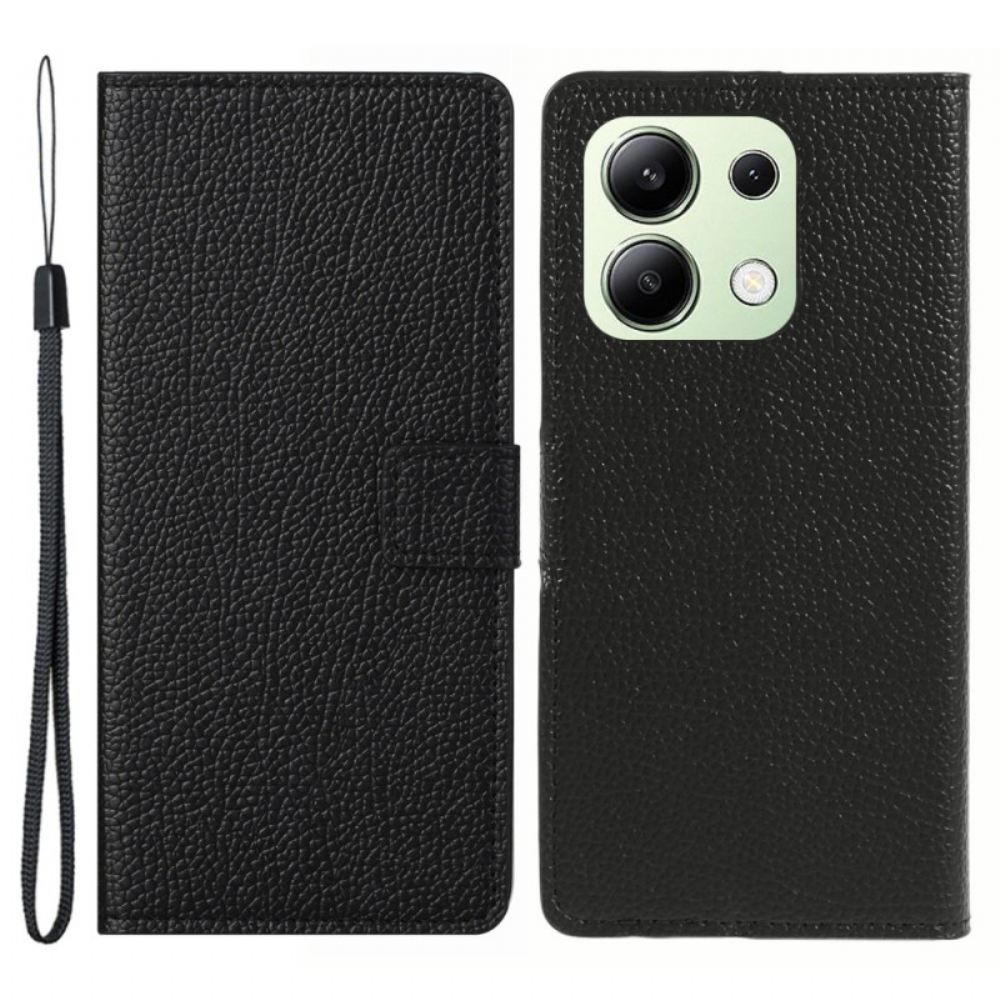 Kožený Kryt Xiaomi Redmi Note 13 4g Textura Litchi S Popruhem