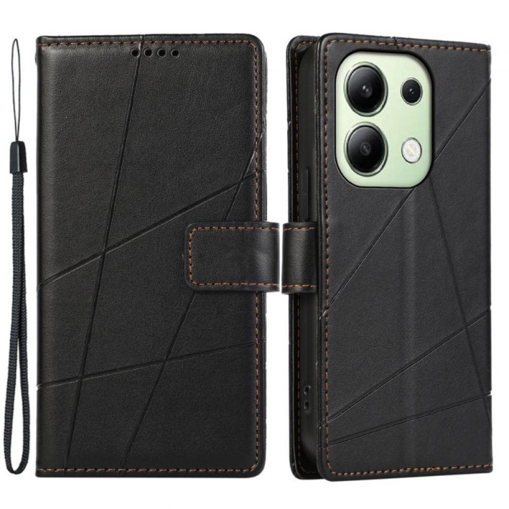 Kožený Kryt Xiaomi Redmi Note 13 4g Tisk Řádků