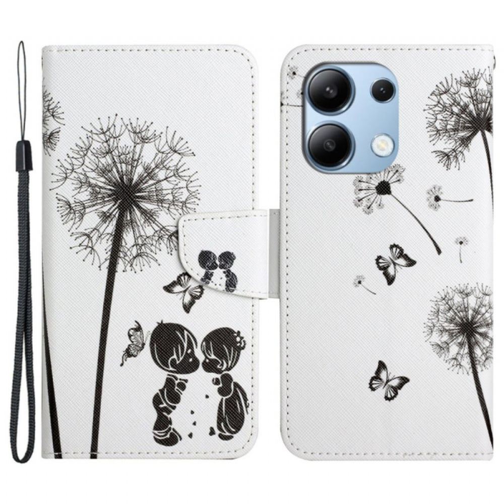 Kožený Kryt Xiaomi Redmi Note 13 4g Vzor Pampelišky