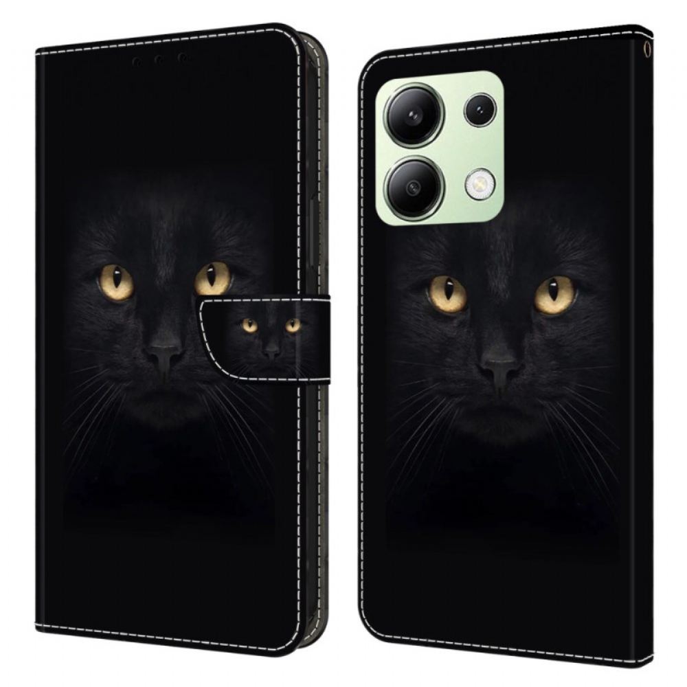 Kožený Kryt Xiaomi Redmi Note 13 4g Černá Kočka