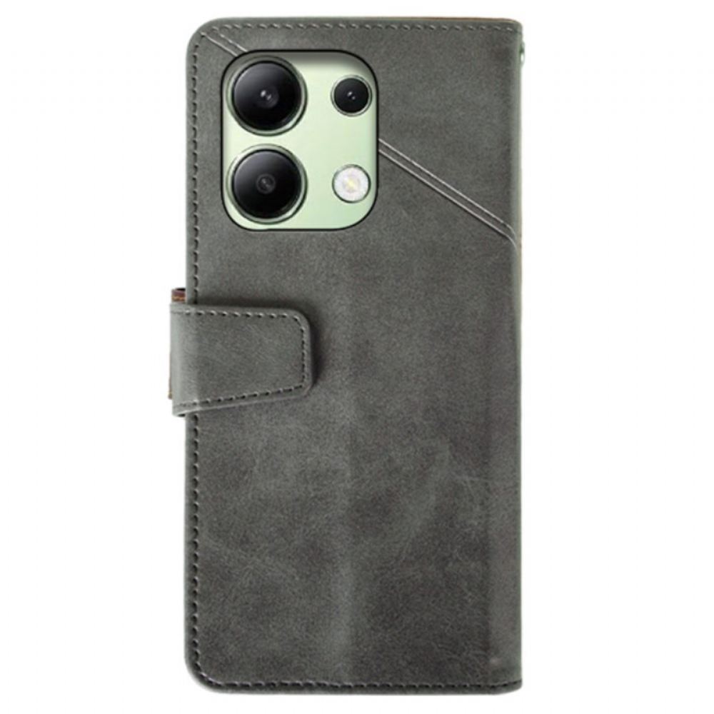 Kožený Kryt Xiaomi Redmi Note 13 4g Řádky Idewei