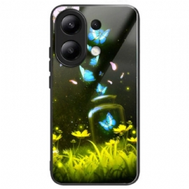 Kryt Na Xiaomi Redmi Note 13 4g Láhev Butterfly Z Tvrzeného Skla