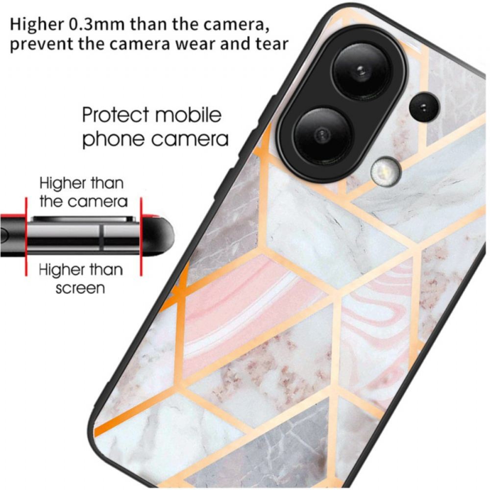 Kryt Na Xiaomi Redmi Note 13 4g Tvrzené Sklo Z Růžového Mramoru