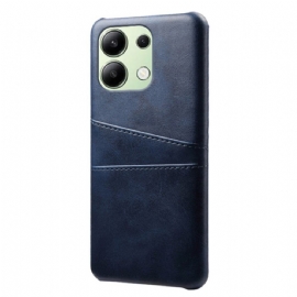 Kryt Xiaomi Redmi Note 13 4g Kožený Držák Karet S Efekty