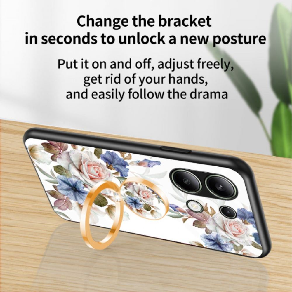 Kryt Xiaomi Redmi Note 13 4g Kryty Na Mobil Držák Na Květinový Prsten