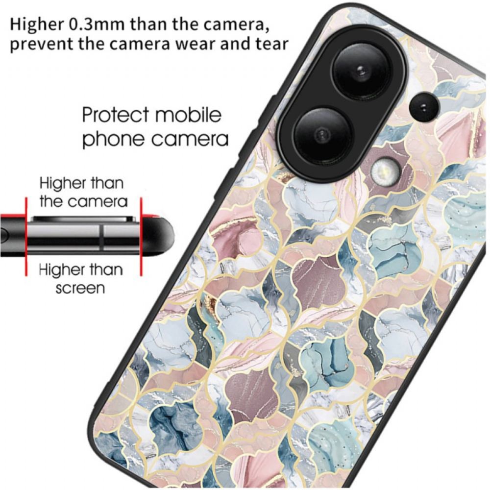 Kryt Xiaomi Redmi Note 13 4g Kryty Na Mobil Pěkné Mramorové Tvrzené Sklo