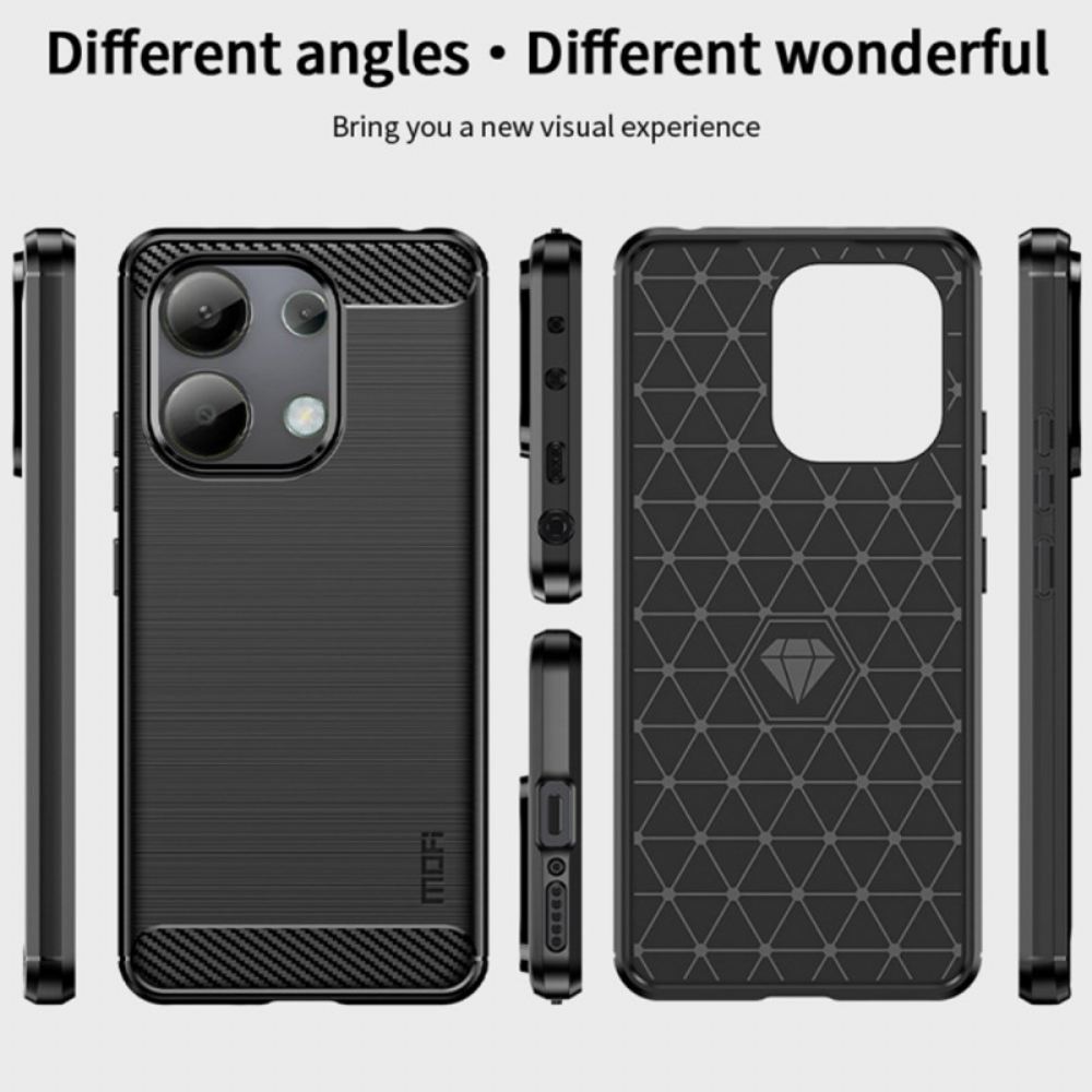 Kryt Xiaomi Redmi Note 13 4g Mofi Kartáčované Uhlíkové Vlákno