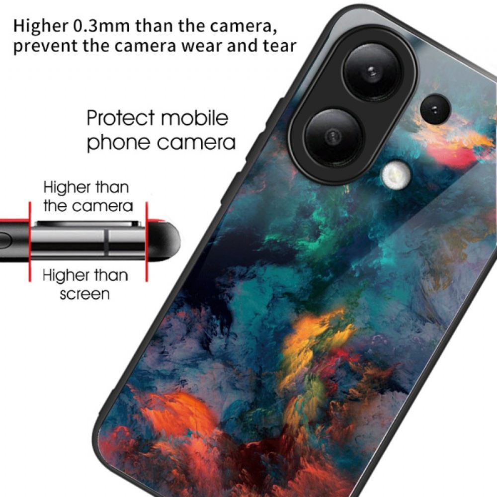 Kryt Xiaomi Redmi Note 13 4g Tvrzené Sklo Barevné Mraky