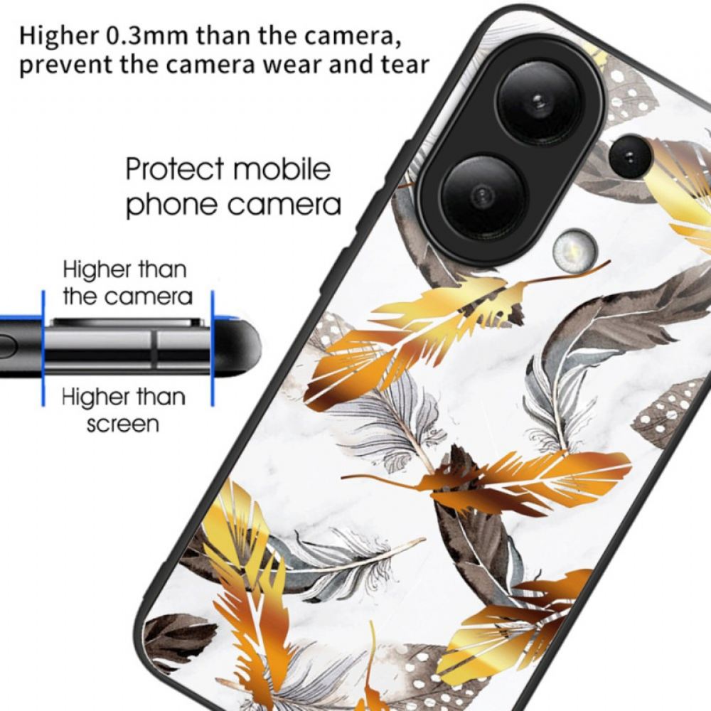 Kryt Xiaomi Redmi Note 13 4g Tvrzené Sklo Zlaté Listy