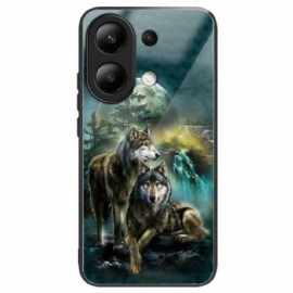 Kryt Xiaomi Redmi Note 13 4g Vlčí Vzor Z Tvrzeného Skla