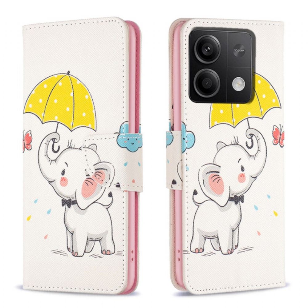 Peněženková Pouzdra Xiaomi Redmi Note 13 4g Deštník A Slon