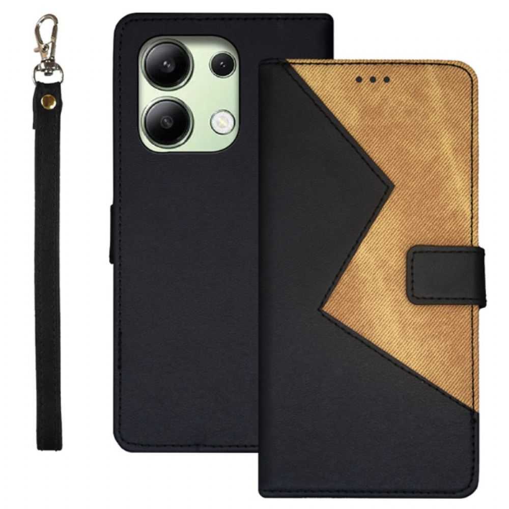 Peněženková Pouzdra Xiaomi Redmi Note 13 4g Kryty Na Mobil Dvoubarevný Idewei