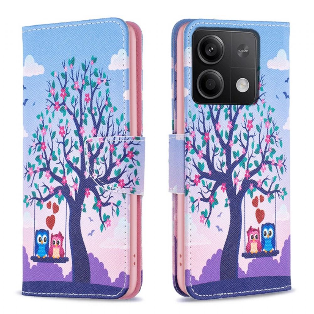 Peněženková Pouzdra Xiaomi Redmi Note 13 4g Kryty Na Mobil Dvě Sovy