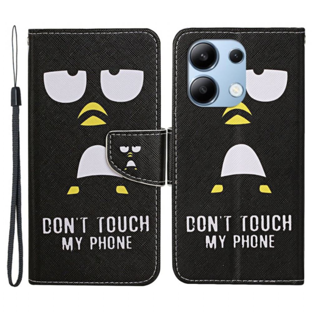 Peněženková Pouzdra Xiaomi Redmi Note 13 4g Kryty Na Mobil Tučňák Lanyard