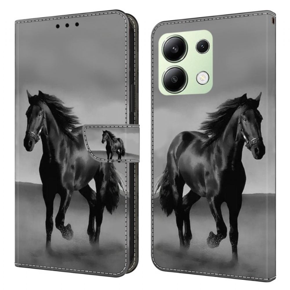 Peněženková Pouzdra Xiaomi Redmi Note 13 4g Kryty Na Mobil Černý Kůň