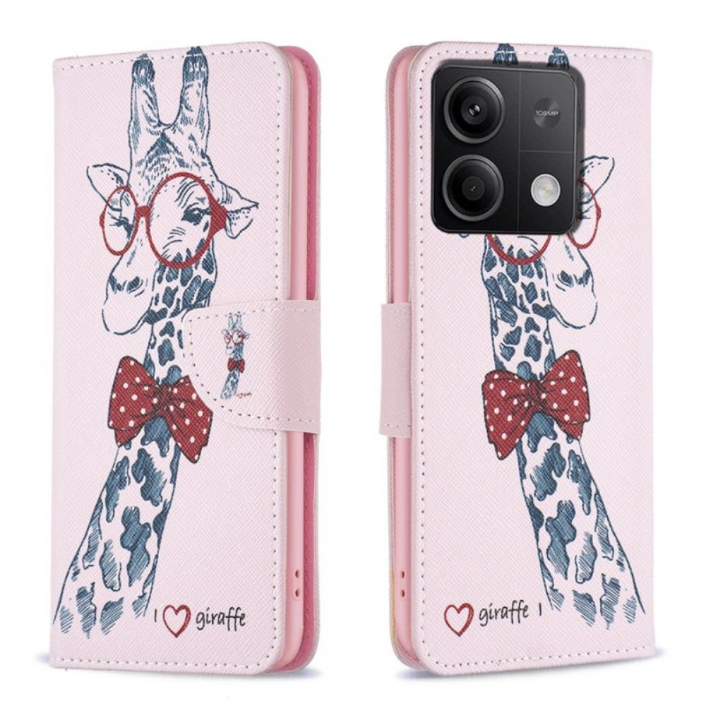 Peněženková Pouzdra Xiaomi Redmi Note 13 4g Kryty Na Mobil Žirafa Intello