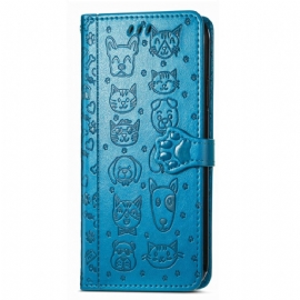 Kožený Kryt Na Xiaomi Redmi Note 14 Pro 5g Animovaná Zvířata