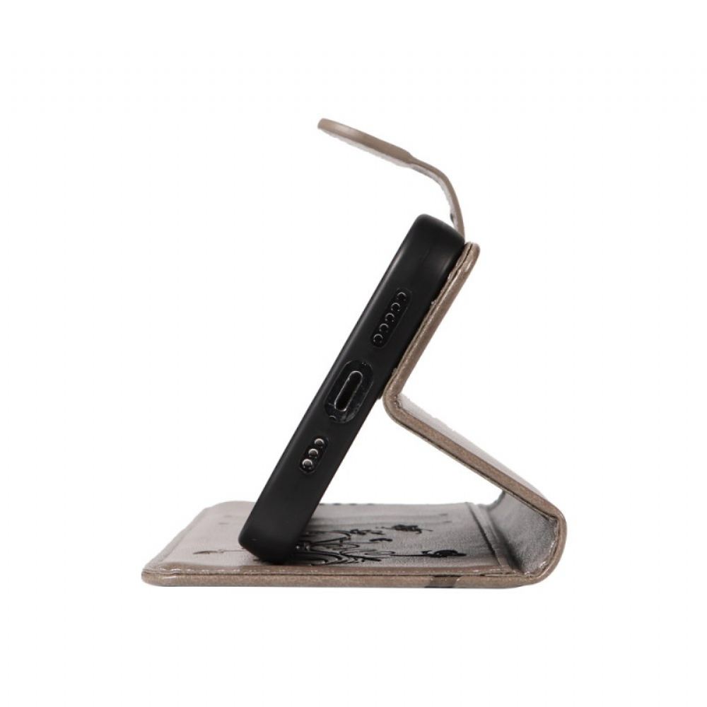 Kožený Kryt Na Xiaomi Redmi Note 14 Pro 5g Rostlinný Vzor