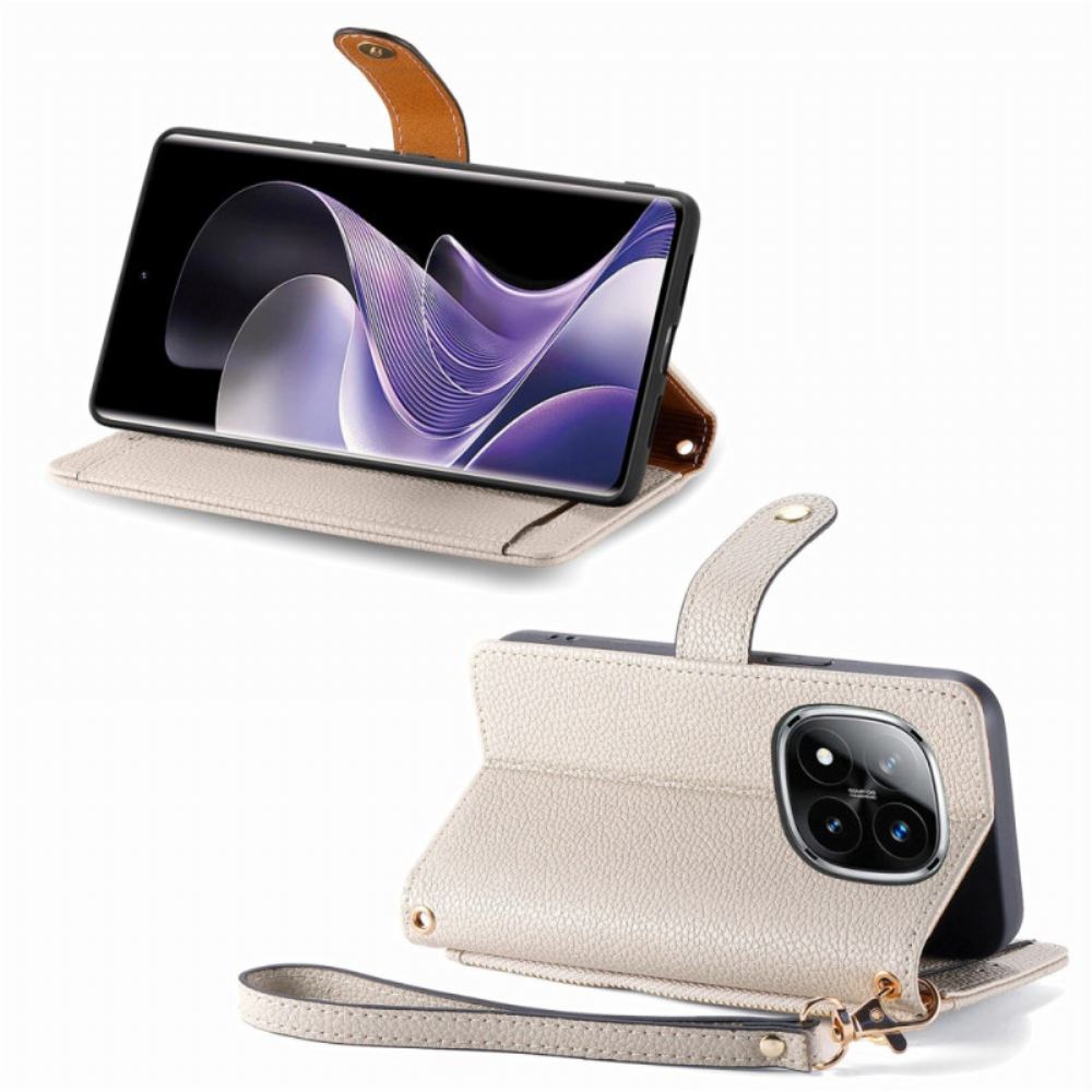 Kožený Kryt Na Xiaomi Redmi Note 14 Pro 5g Vzor Srdce S Rfid Blokováním