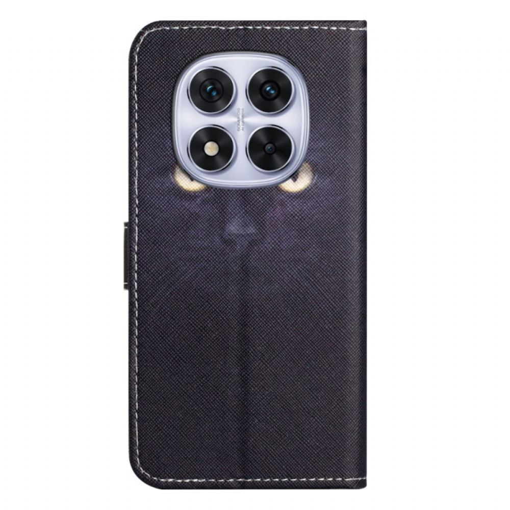 Kožený Kryt Na Xiaomi Redmi Note 14 Pro 5g Černá Kočka