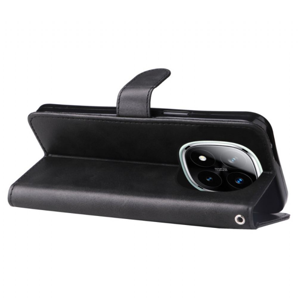 Kožený Kryt Xiaomi Redmi Note 14 Pro 5g Kapsa Na Zip