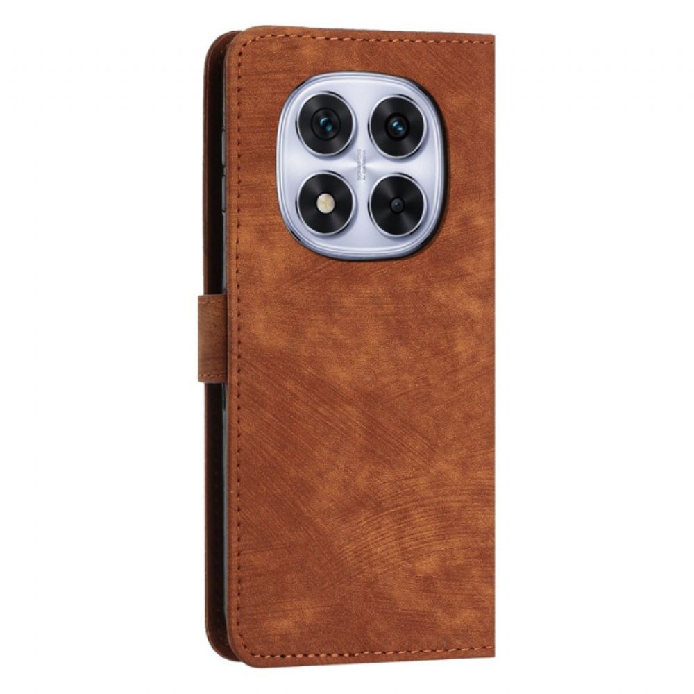 Kožený Kryt Xiaomi Redmi Note 14 Pro 5g Liniový Design