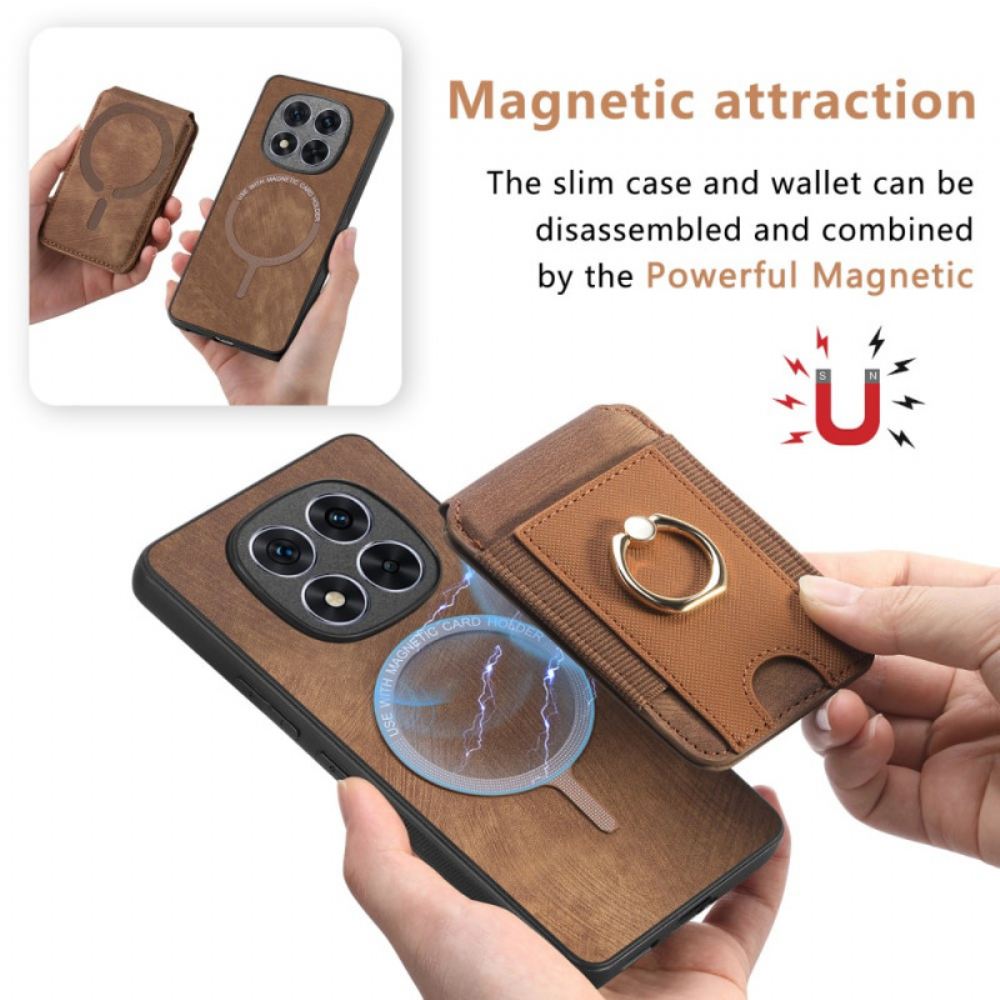 Kryt Xiaomi Redmi Note 14 Pro 5g Magnetický Držák Karet S Vertikální Klopou