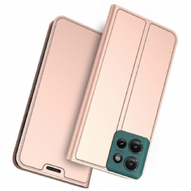 Kožené Pouzdro Folio Motorola Edge 50 Držitel Karty