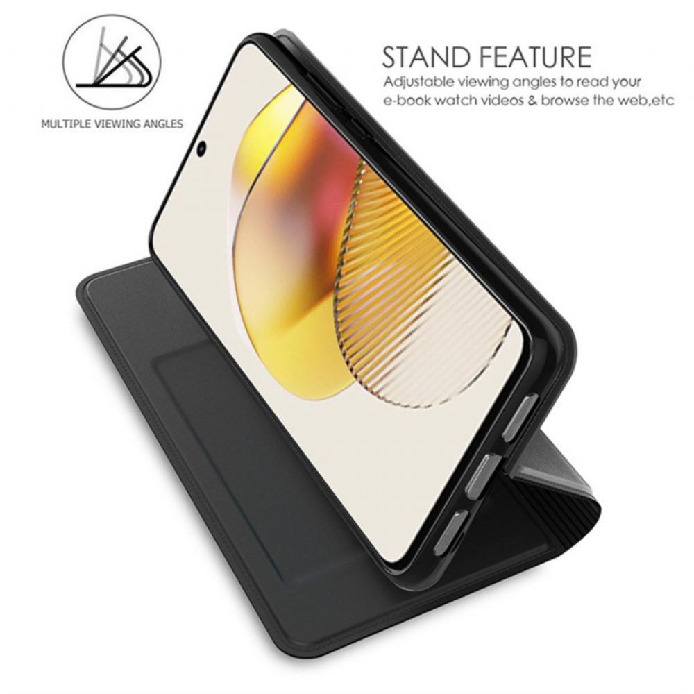 Kožené Pouzdro Folio Motorola Edge 50 Držitel Karty