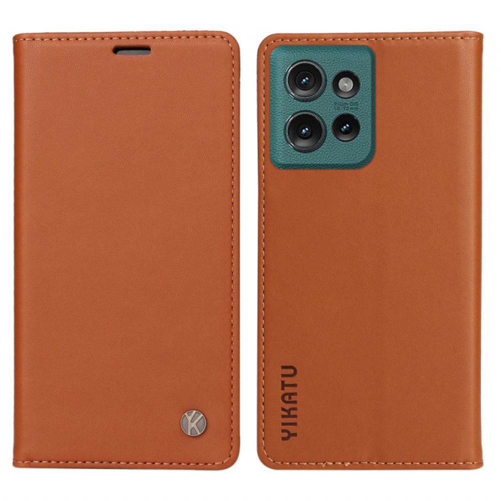 Kožené Pouzdro Folio Motorola Edge 50 Yikatu