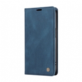 Kožené Pouzdro Folio Motorola Edge 50 Yikatu Suede Effect