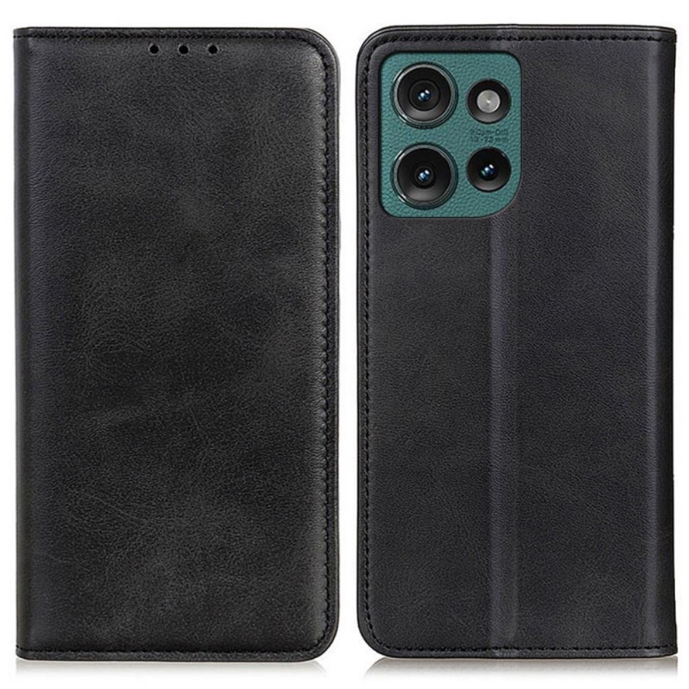 Kožené Pouzdro Motorola Edge 50 Kryty Na Mobil Textura Kůže