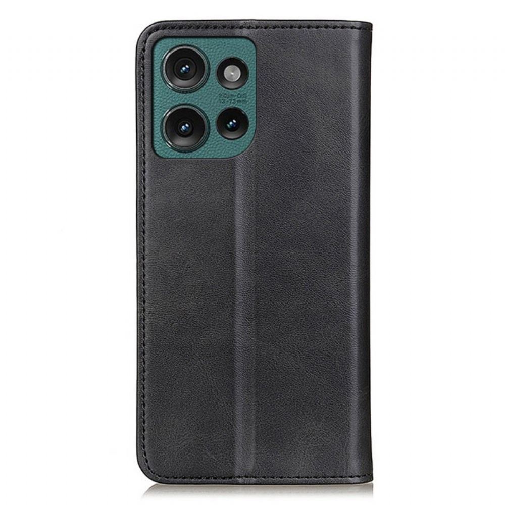 Kožené Pouzdro Motorola Edge 50 Kryty Na Mobil Textura Kůže