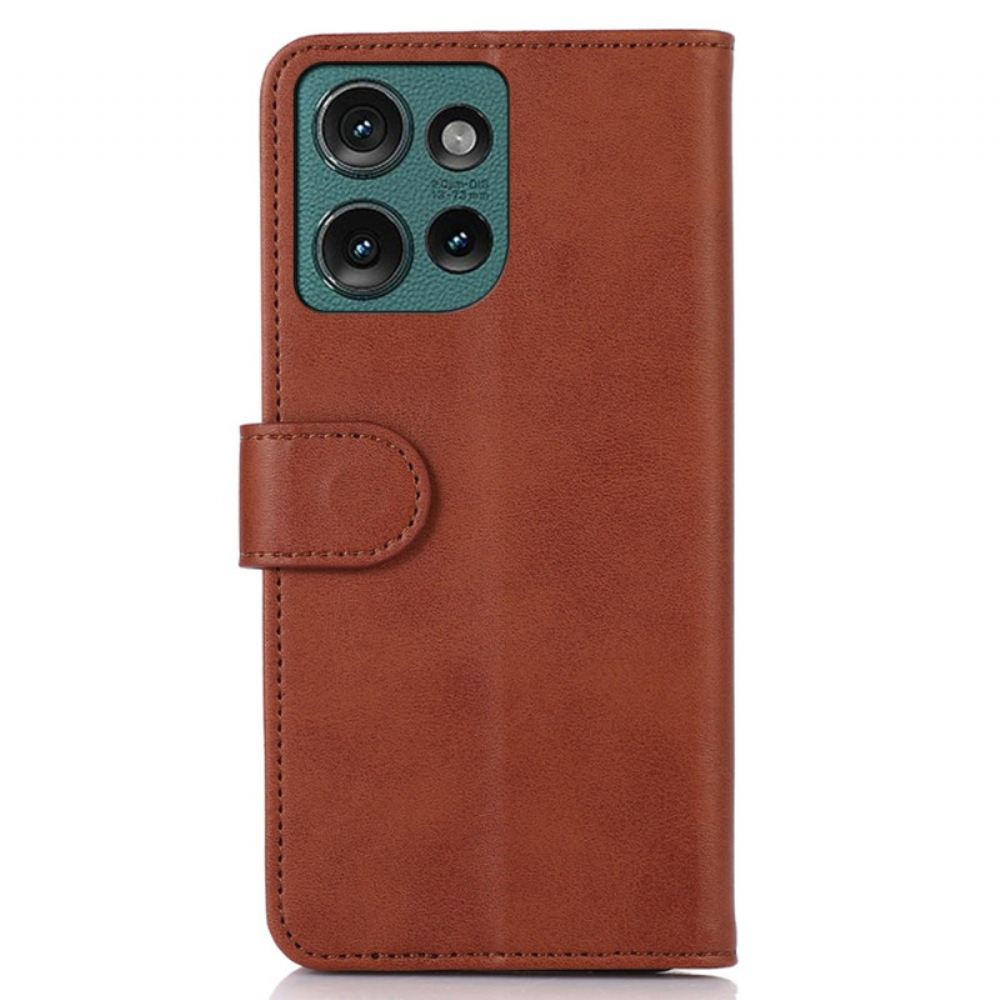 Kožený Kryt Motorola Edge 50 Kožený Efekt