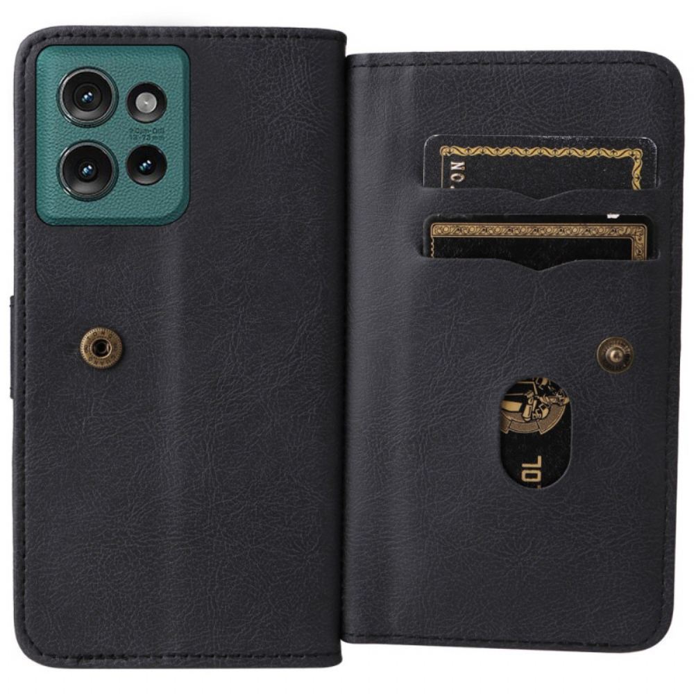 Kožený Kryt Motorola Edge 50 Styl Kůže
