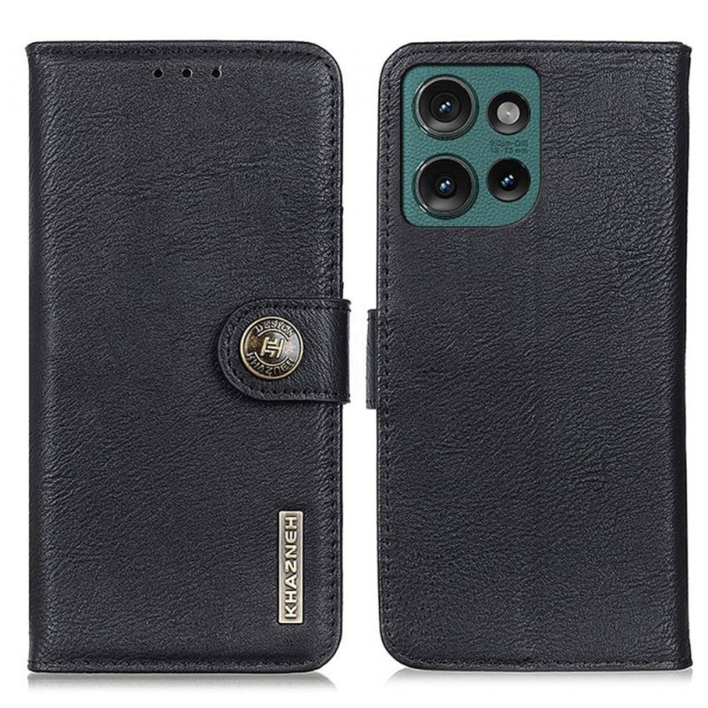 Kožený Kryt Motorola Edge 50 Vintage Khazneh