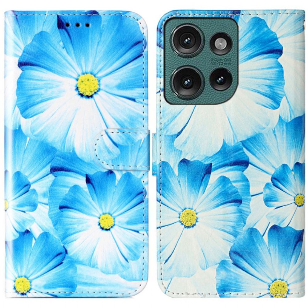 Kožený Kryt Na Motorola Edge 50 Orchideje