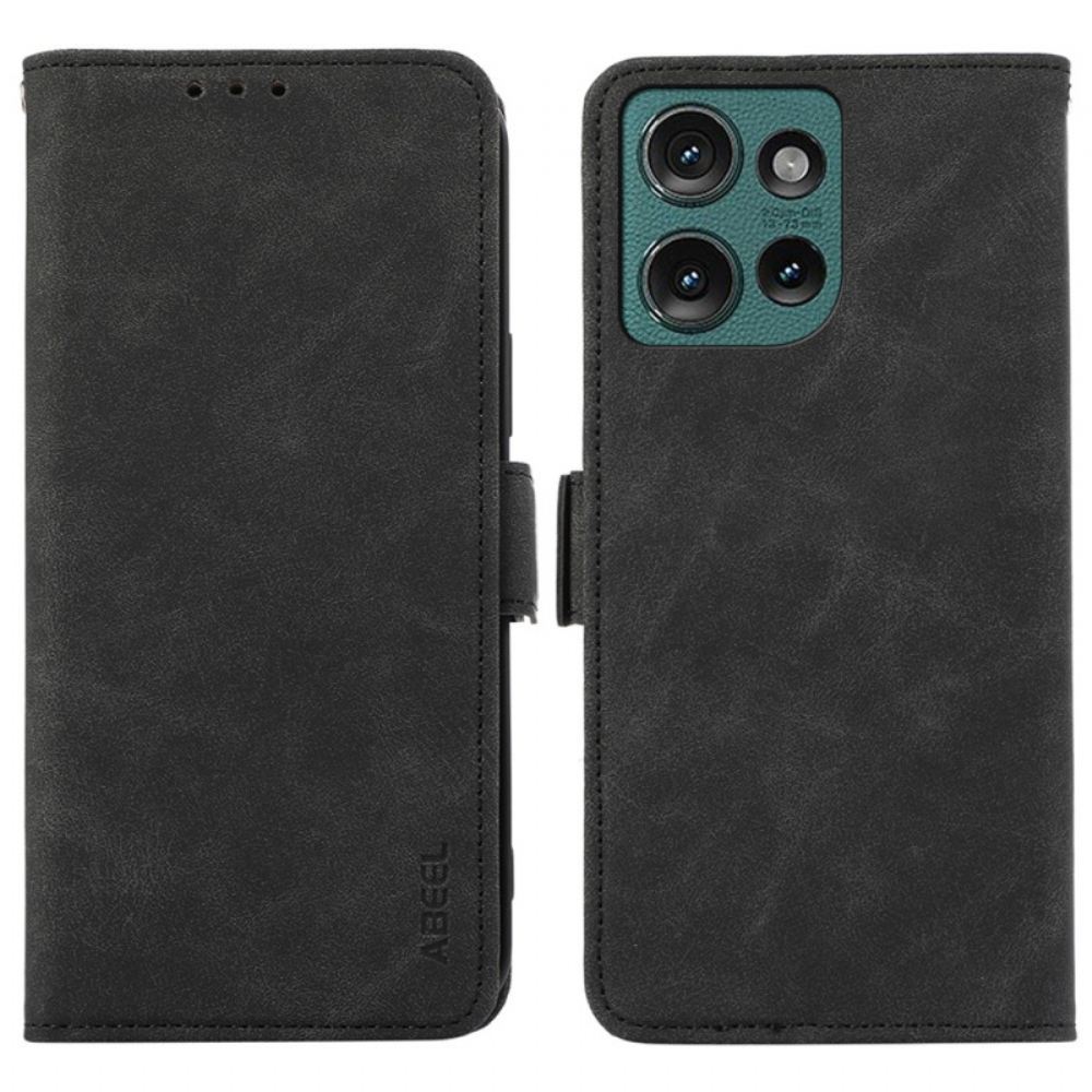 Peněženková Pouzdra Motorola Edge 50 Kryty Na Mobil Abeel Suede Effect