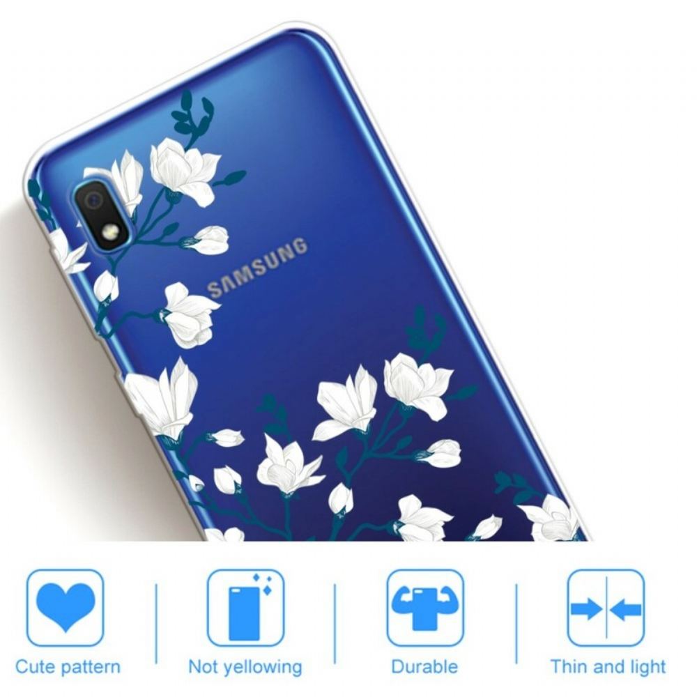 Kryt Na Samsung Galaxy A10 Bílé Květy