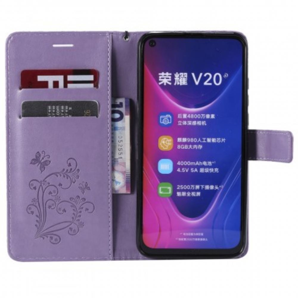 Flipové Pouzdro Na Honor View 20 Na Lana Obří Motýli