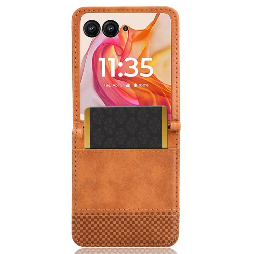 Kryt Motorola Razr Plus 2024 Kryty Na Mobil Vintage Frieze Card Holder