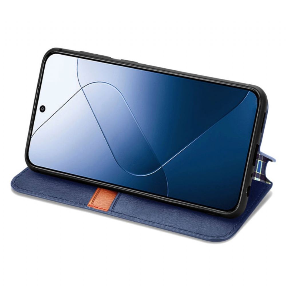 Kožené Pouzdro Folio Na Xiaomi 14 3d Vzor