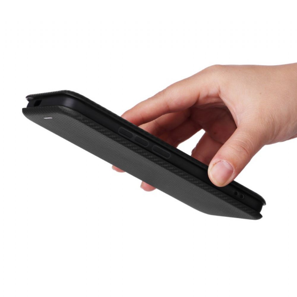 Kožené Pouzdro Folio Xiaomi 14 Uhlíkové Vlákno