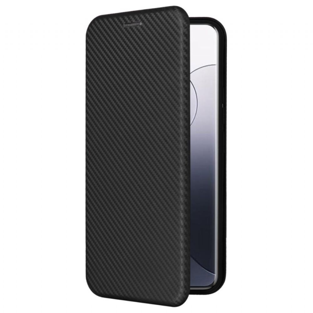 Kožené Pouzdro Folio Xiaomi 14 Uhlíkové Vlákno