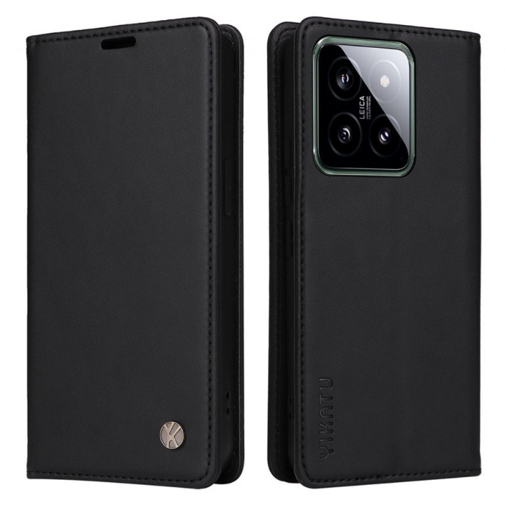 Kožené Pouzdro Folio Xiaomi 14 Yikatu