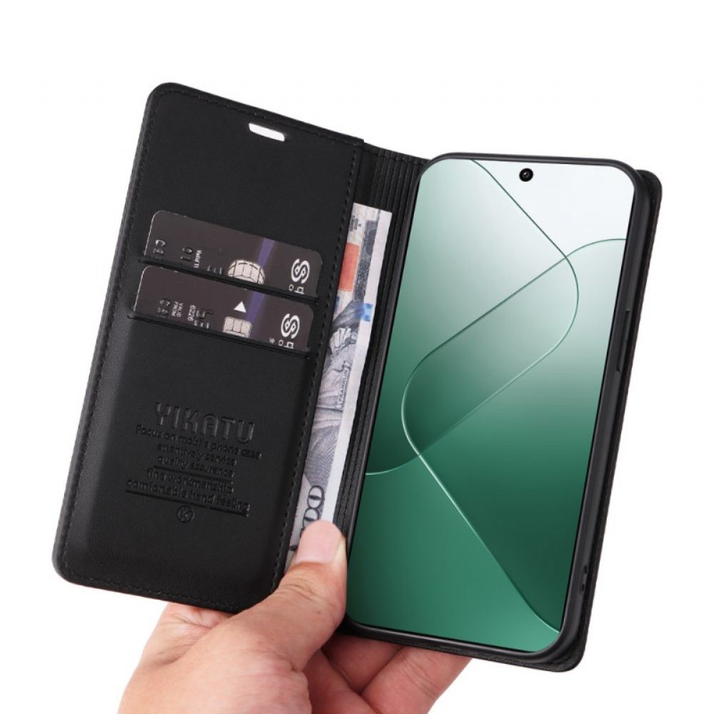 Kožené Pouzdro Folio Xiaomi 14 Yikatu